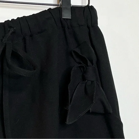 SIMONE Rocha Black Bow Jogger Lounge Pants Size Large - Picture 9 of 14
